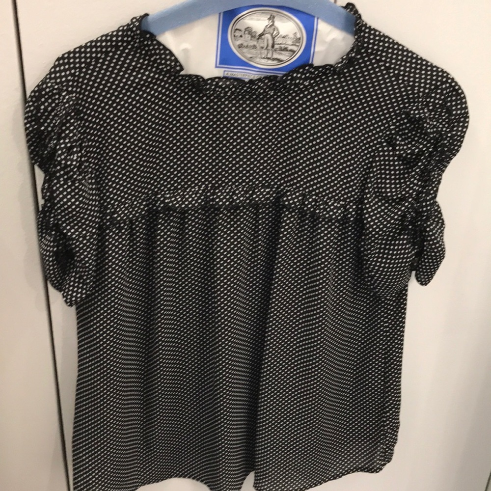 Black/White Polka Dot Blouse